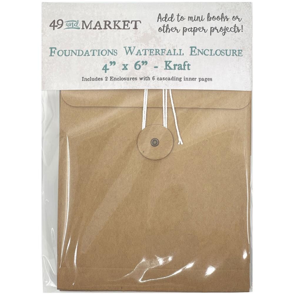 49 And Market - Foundations Waterfall Enclosure 4"x6" - Kraft
