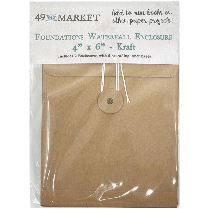 49 And Market - Foundations Waterfall Enclosure 4&quot;x6&quot; - Kraft