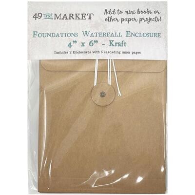 49 And Market - Foundations Waterfall Enclosure 4&quot;x6&quot; - Kraft