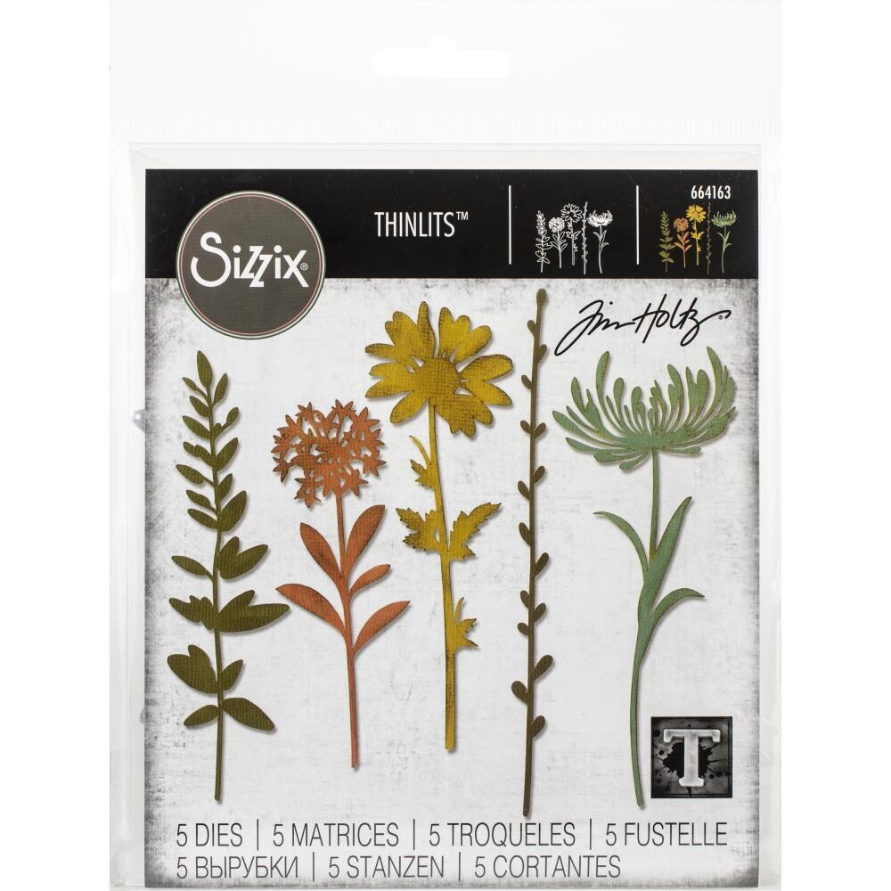 Sizzix - Thinlits Dies By Tim Holtz - Wildflower Stems #1