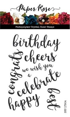 Paper Rose - Clear stamp set - Sentiments 2 - 4&quot;x6&quot;