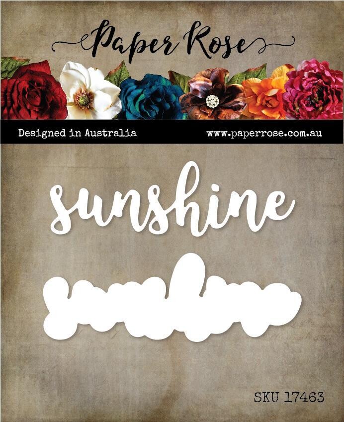 Paper Rose Metal cutting die - Sunshine - Layered Word