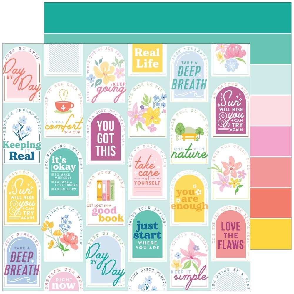 Pinkfresh - Keeping it Real - Big Mood - 12&quot;x12&quot; Double-sided Paper Sheet