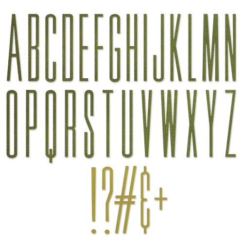 Sizzix - Thinlits by Tim Holtz - Alphanumeric - Stretch Upper