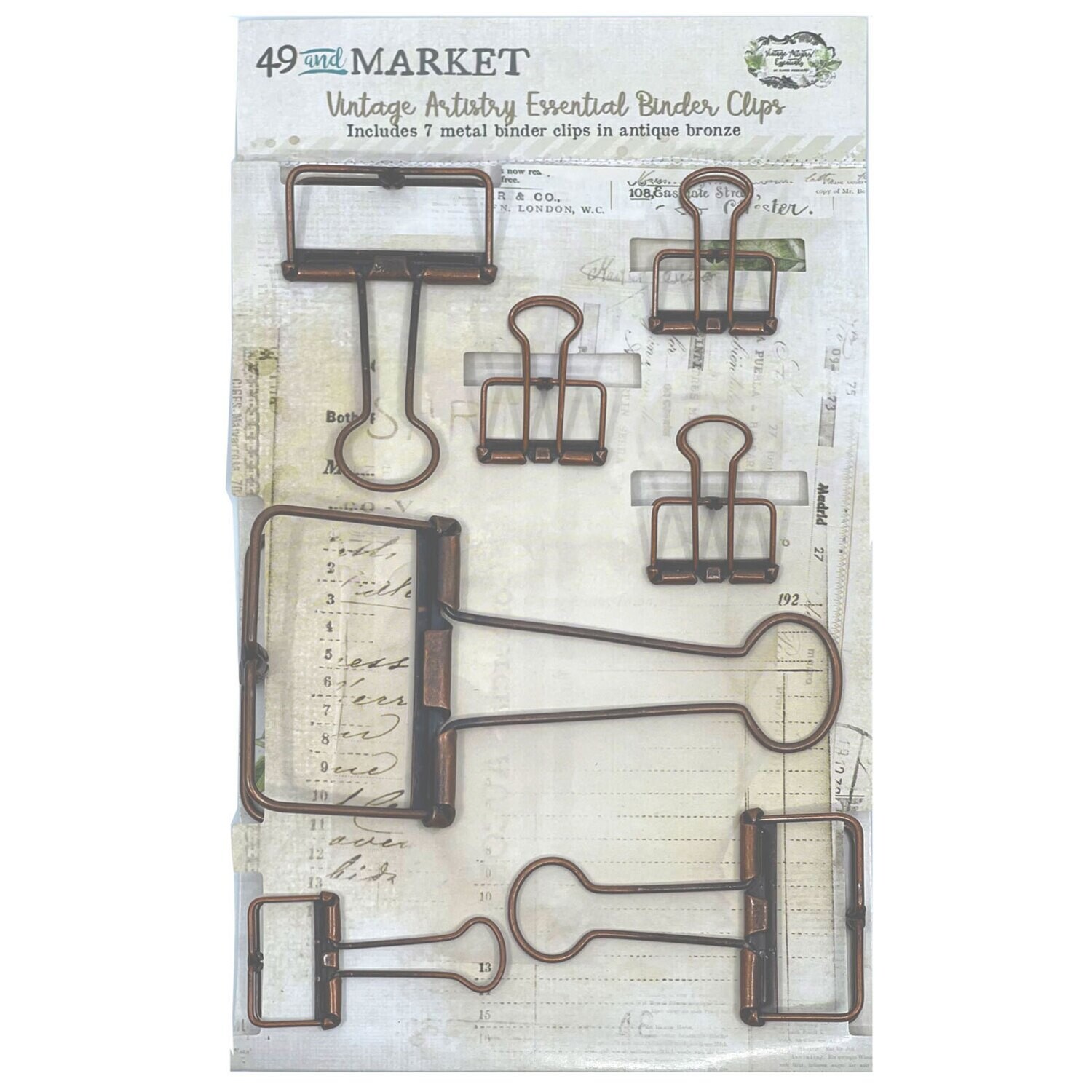 49 and Market - Essential Binder Clips - Vintage Bronze