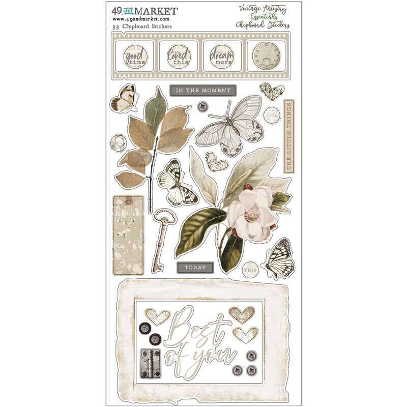 49 and Market - Essential - Chipboard Stickers