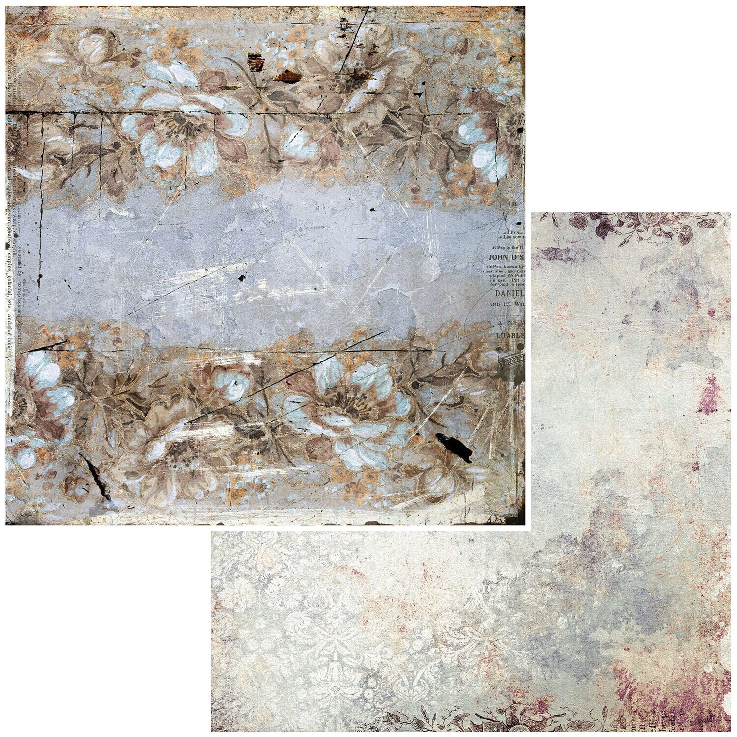 49 and Market - Remnants - Etching - 12&quot;X12&quot; Double-sided Paper Sheet