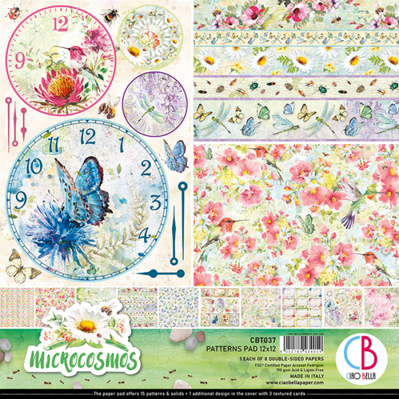Ciao Bella - Microcosmos - 12&quot;x12&quot;  Patterns - Paper Pack