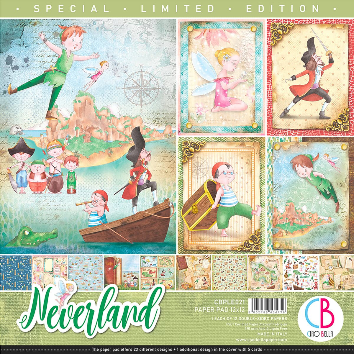 Ciao Bella - Neverland- 12"x12" Paper Pad