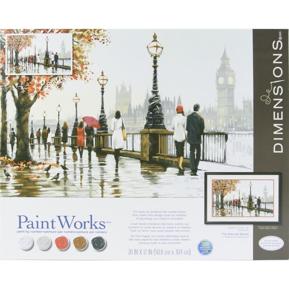 Paint Works - Paint By Number Kit - Thames View - 20"X12"