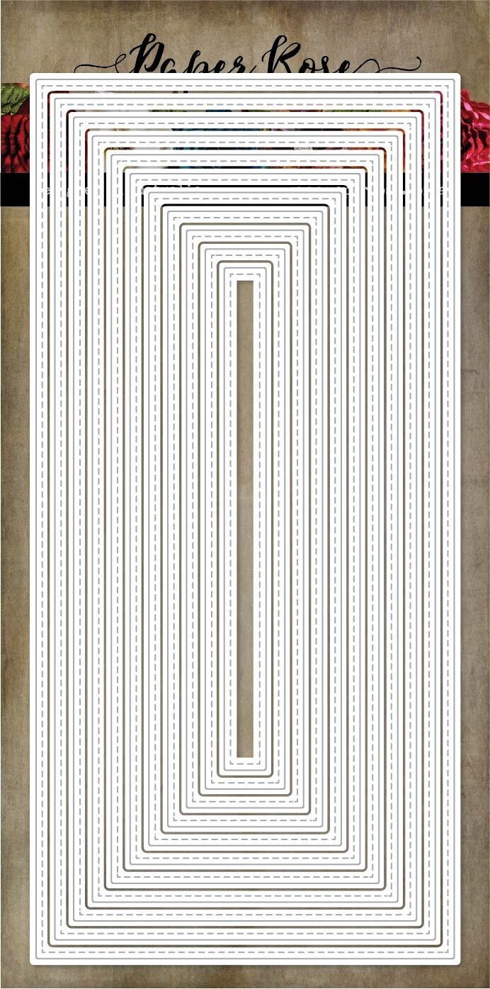 Paper Rose Die -  Nesting Slimline Rectangles