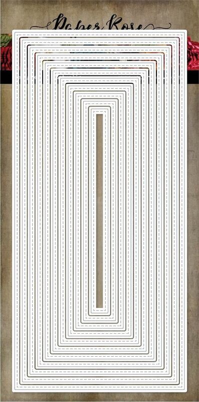 Paper Rose Die -  Nesting Slimline Rectangles