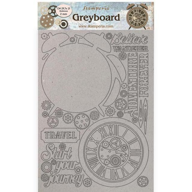 Stamperia - A4 greyboard cutouts - Lady Vagabond Alarm Clock