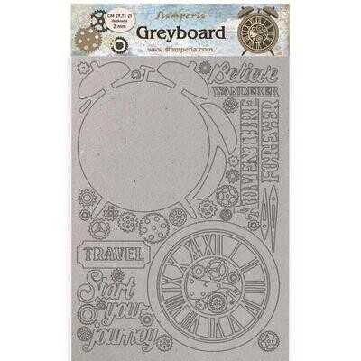 Stamperia - A4 greyboard cutouts - Lady Vagabond Alarm Clock
