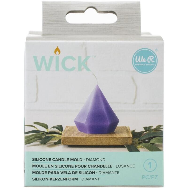 Wick - Silicone Candle Mould - Diamond