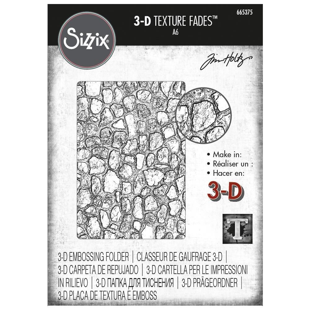 Sizzix - 3D Texture Fades Embossing Folder - Cobblestone #2