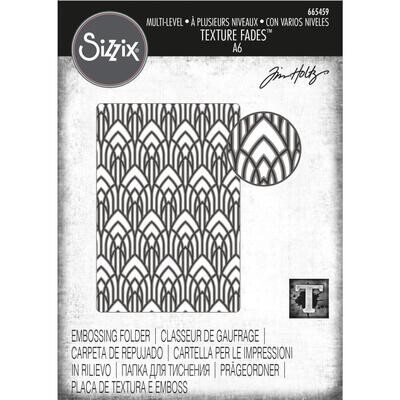 Sizzix - A6 Texture Fades by Tim Holtz Embossing Folder - ARCHED