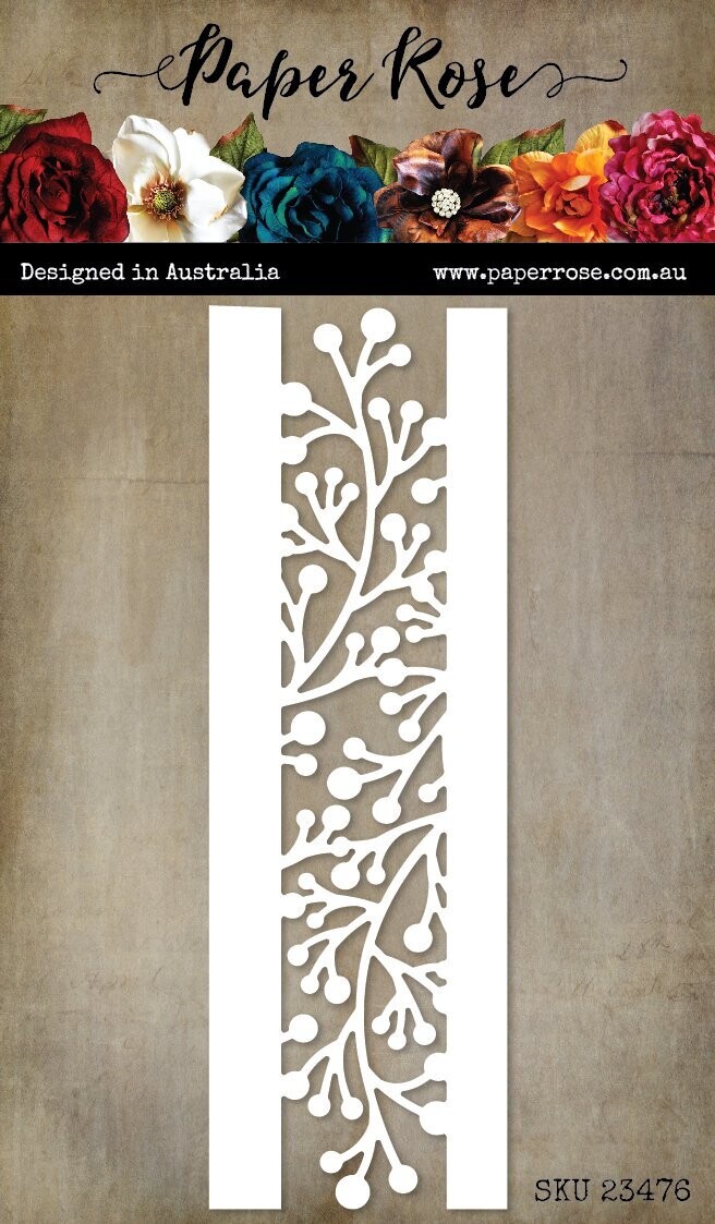 Paper Rose Die - Berry Border