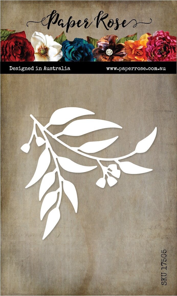 Paper Rose Die - Gum Leaves
