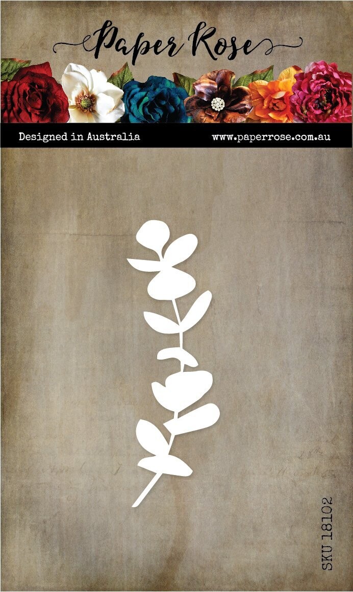 Paper Rose Die - Eucalyptus Branch