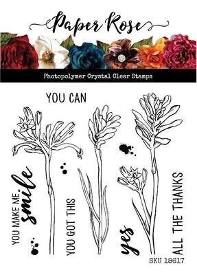 Paper Rose - Clear Stamp Set - Kangaroo Paw - 4&quot;x4&quot;