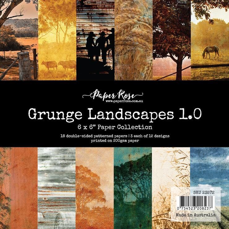 Paper Rose - Grunge Landscape 1.0 - 6"x6" Paper Pad
