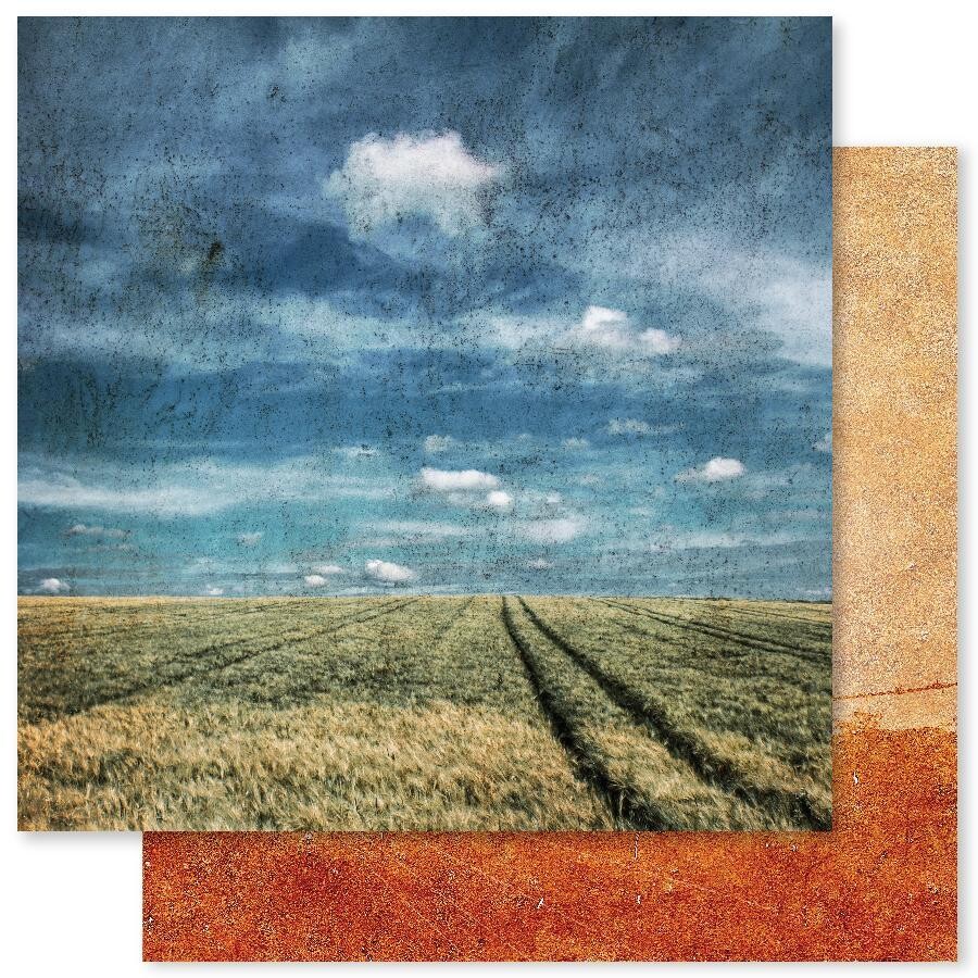 Paper Rose - Grunge Landscape 1.0 F - 12&quot;x12&quot; Paper Sheet