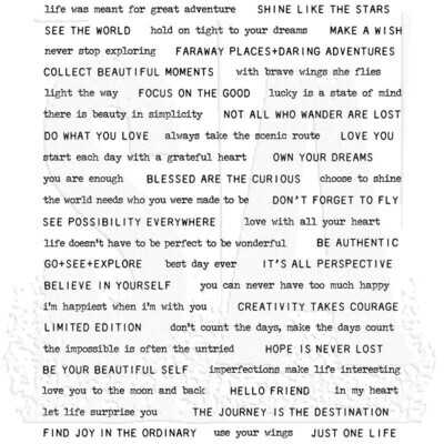 Stampers Anonymous - Tim Holtz - Cling Mount Stamps - Tiny Text 