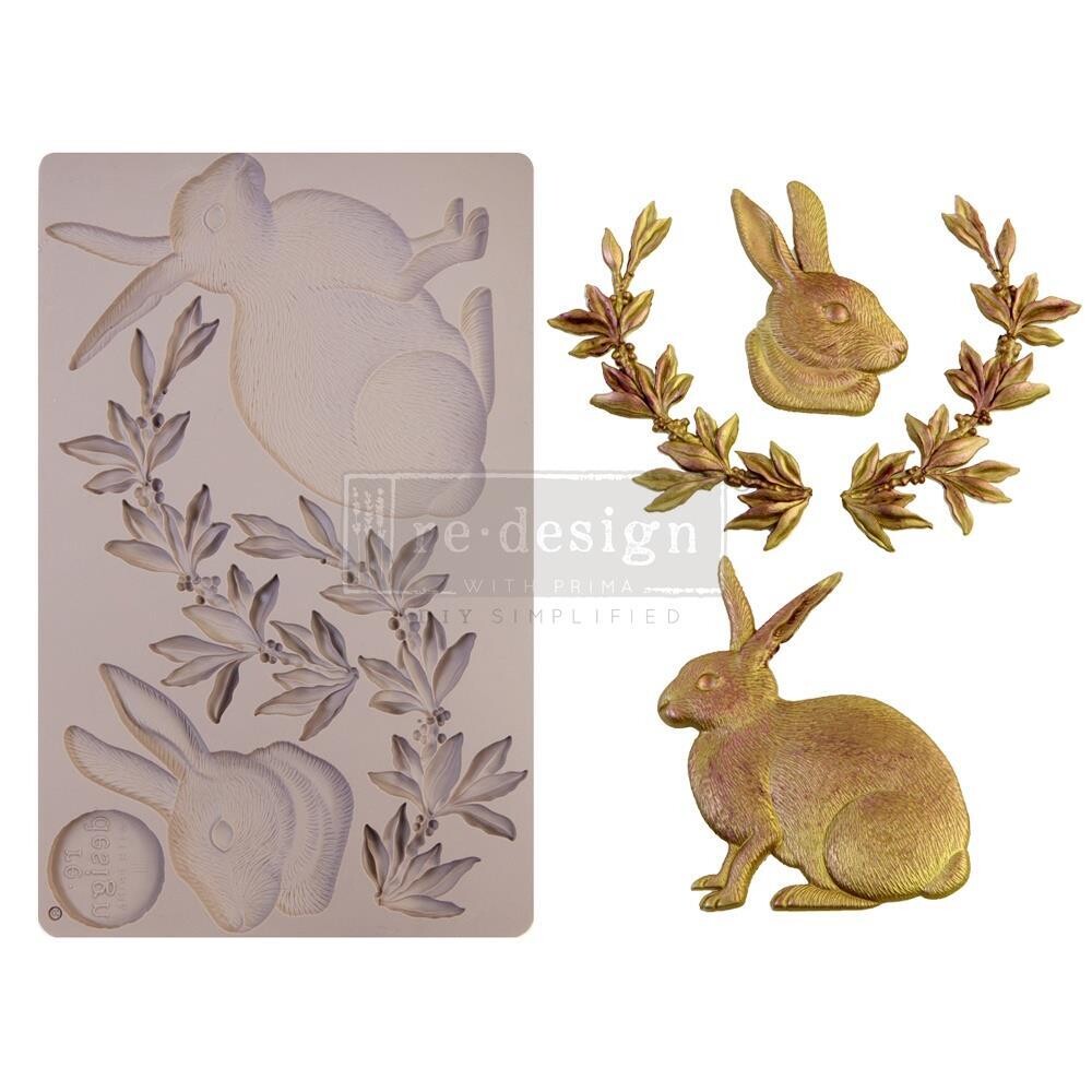 Prima Marketing - Re-Design Decor Mould - 5"x8" - Meadow Hare