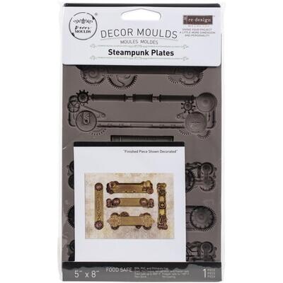 Prima Marketing - Re-Design Decor Mould - 5&quot;x8&quot; - Steampunk Plates