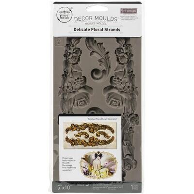 Prima Marketing - Re-Design Decor Mould - 5&quot;x10&quot; - Delicate Floral Strands