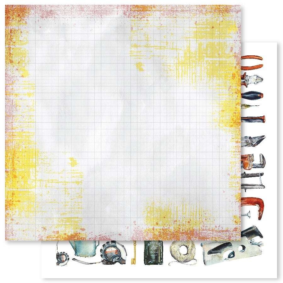 Paper Rose - Dad&#39;s Shed B - 12x12&quot; Double-sided Paper Sheet