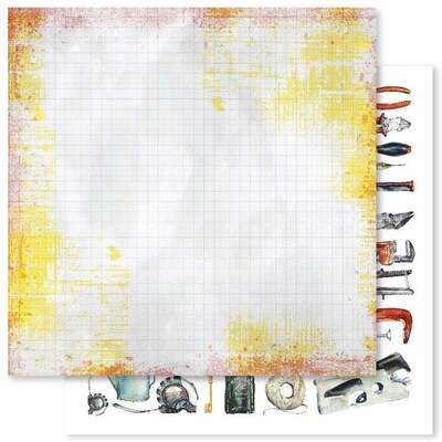 Paper Rose - Dad&#39;s Shed B - 12x12&quot; Double-sided Paper Sheet