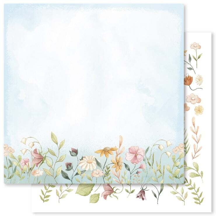 Paper Rose - Fairy Garden F - 12x12&quot; Double-sided Paper Sheet