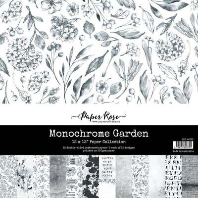 Paper Rose - Monochrome Garden - 12x12&quot; Paper Collection