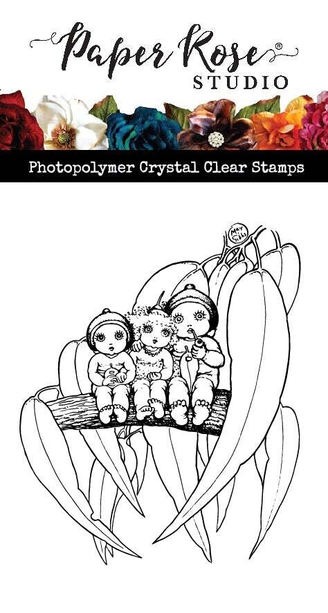Paper Rose - Clear Stamp - Snugglepot and Cuddlepie - On a Branch