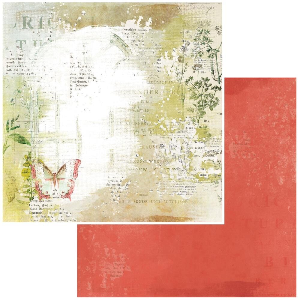 49 and Market - Vintage Artistry - Naturalist - 12&quot;x12&quot; Double-sided Paper Sheet - Tattered Wings