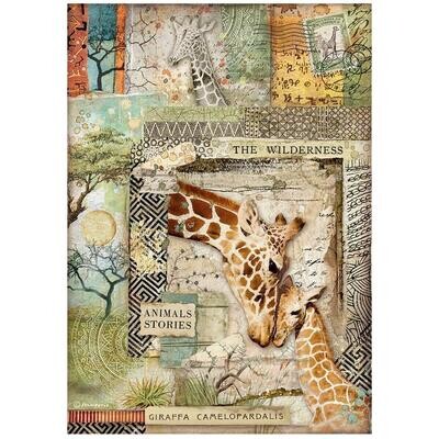 Stamperia - A4 Rice Paper - Savana - Giraffe