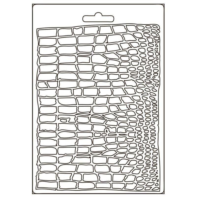 Stamperia - A5 Soft Mould - Savana - Crocodile Pattern