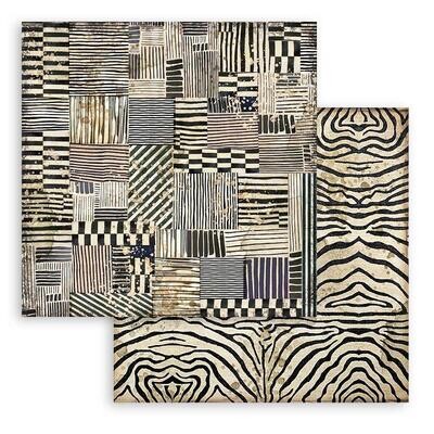 Stamperia - 12&quot;x12&quot; Double-sided Paper Sheet - Savana - Zebra