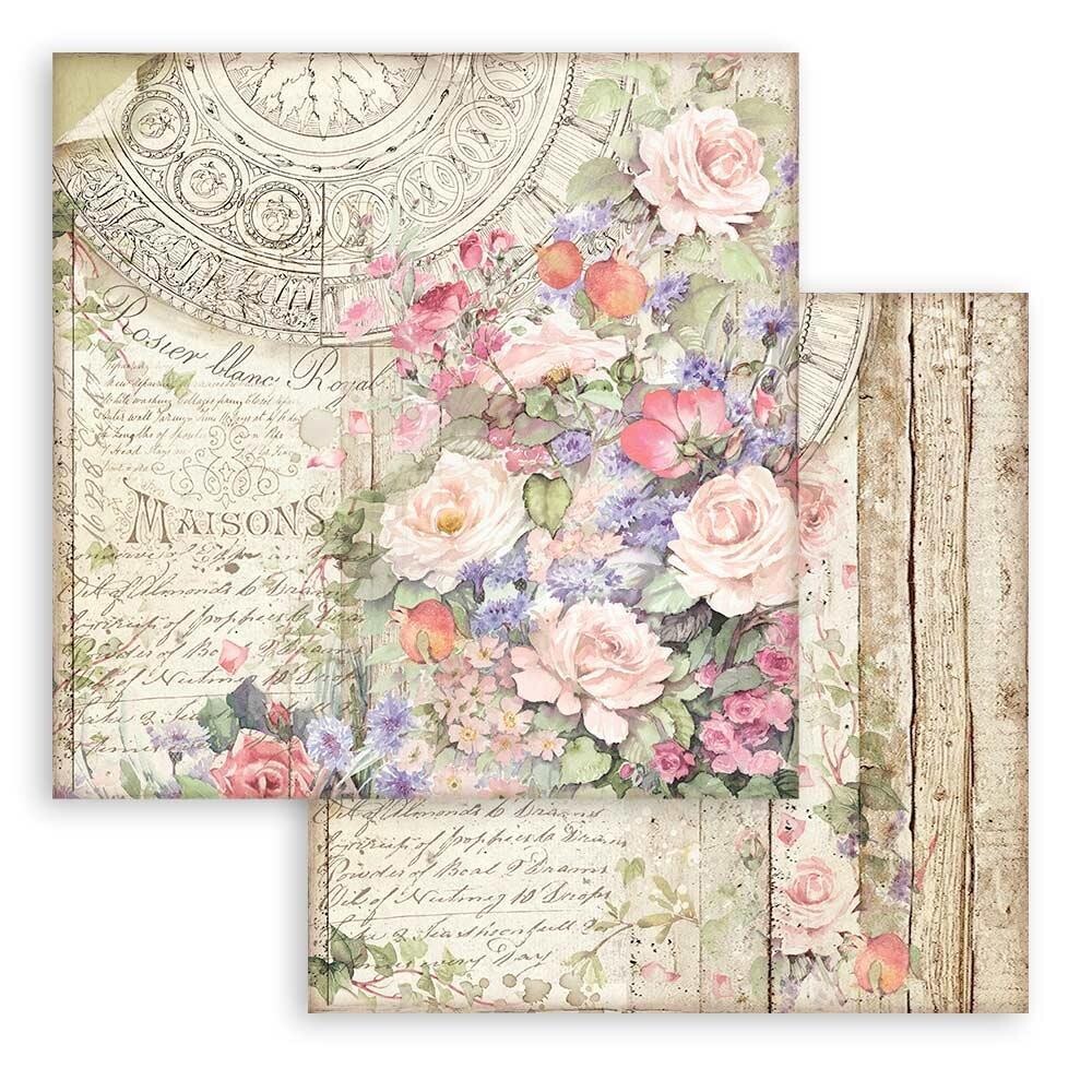 Stamperia - 12"x12" Double-sided Paper Sheet - Casa Granada - Flowers Maisons