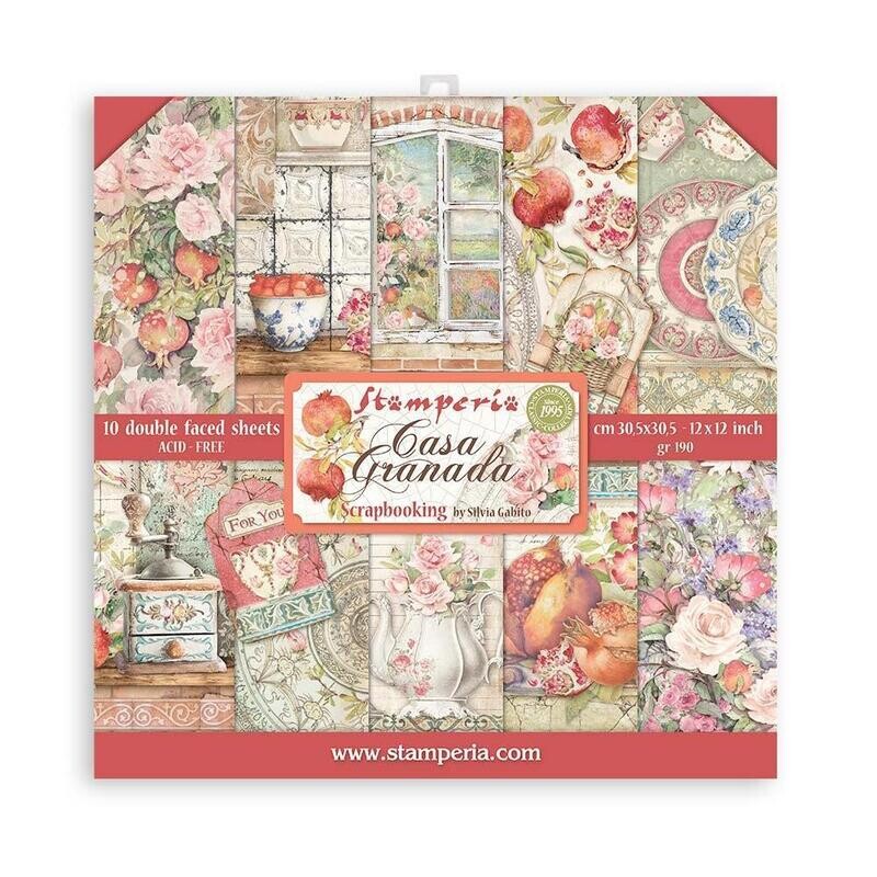 Stamperia - 12&quot;x12&quot; Double-sided Paper Pad - Casa Granada