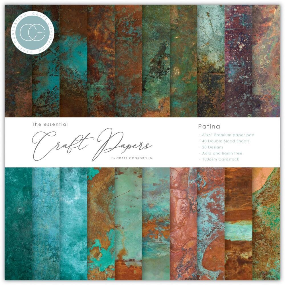 Craft Consortium - Patina - 6"x6" Double-sided Paper Pad 