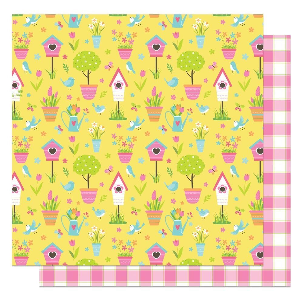 PhotoPlay - Hop to It - Spring Garden - 12&quot;x12&quot; Double-sided Paper Sheet