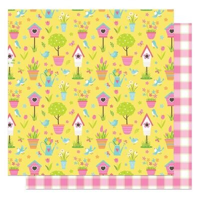 PhotoPlay - Hop to It - Spring Garden - 12&quot;x12&quot; Double-sided Paper Sheet