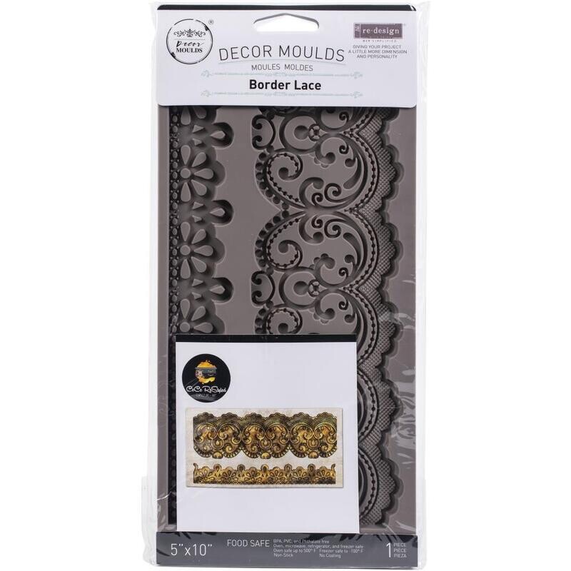 Prima Marketing - Re-Design Decor Mould - 5"x10" - Border Lace