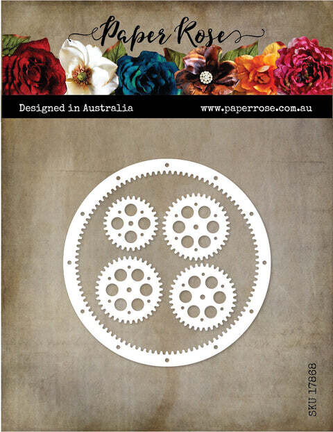 Paper Rose Metal Die - Cog Frame Die