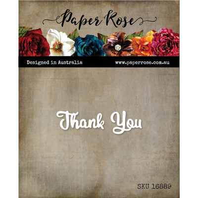 Paper Rose Metal Die - Thank You - Small