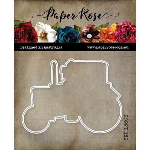 Paper Rose Metal Die - Vintage Tractor Die
