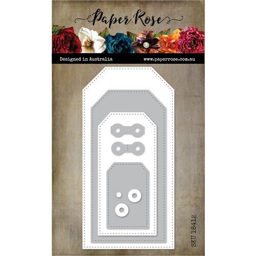 Paper Rose Metal Die - Stitched Tags